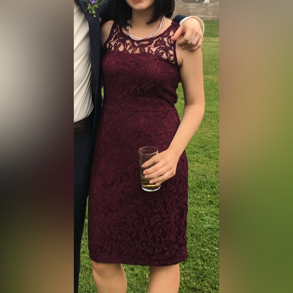Ricki's Red Sheath Cocktail Dress Spaghetti Strap